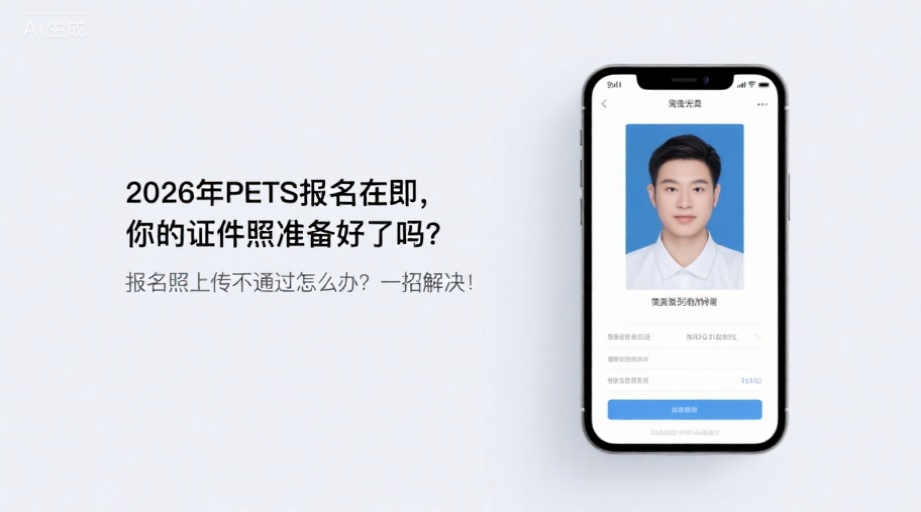 2026年PETS报名在即，你的证件照准备好了吗？报名照上传不通过怎么办？一招解决！相关示意图1