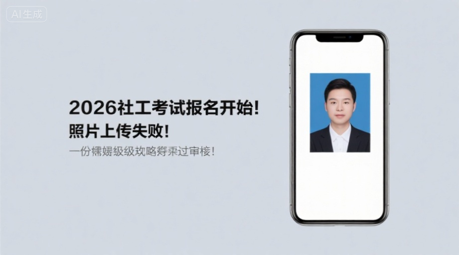 2026社工考试报名开始！照片上传失败？这份保姆级攻略教你一次过审！相关示意图1