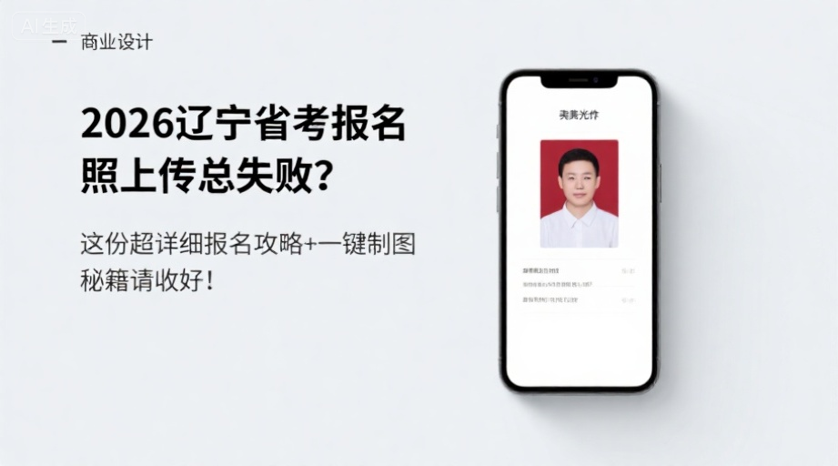 2026辽宁省考报名照上传总失败？这份超详细报名攻略+一键制图秘籍请收好！相关示意图1