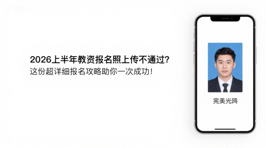2026上半年教资报名照上传不通过？这份超详细报名攻略助你一次成功！相关示意图1