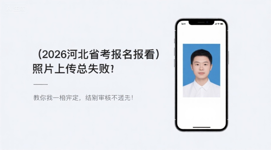 【2026河北省考报名必看】照片上传总失败？教你一招搞定，告别审核不通过！相关示意图1
