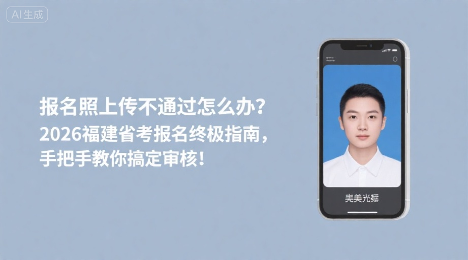 报名照上传不通过怎么办？2026福建省考报名终极指南，手把手教你搞定审核！相关示意图1