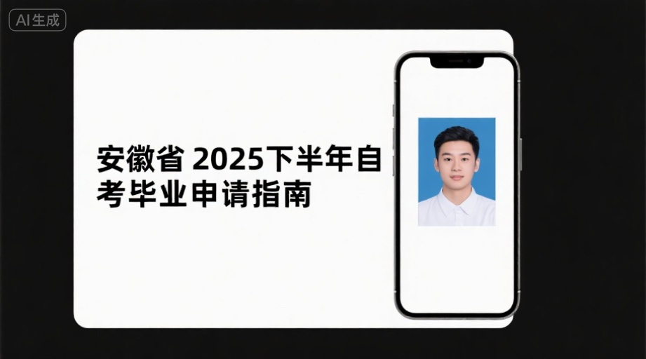 2026安徽自考毕业申请必看：报名全流程+照片制作攻略相关示意图1