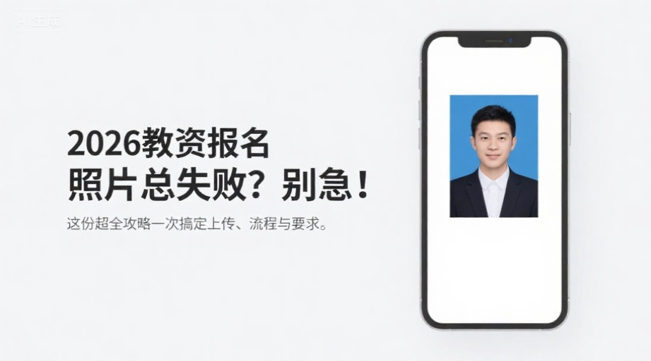 2026教资报名照片总失败？别急！这份超全攻略一次搞定上传、流程与要求相关示意图1