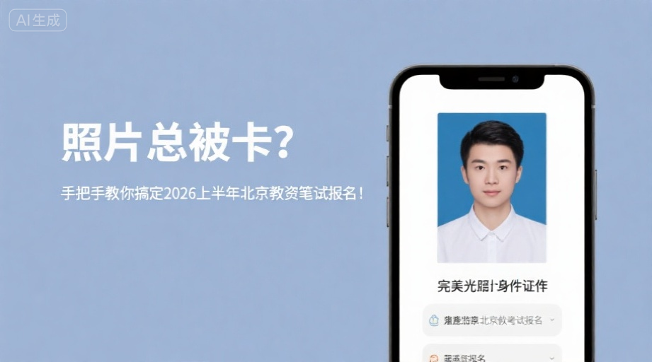 照片总被卡？手把手教你搞定2026上半年北京教资笔试报名！相关示意图1