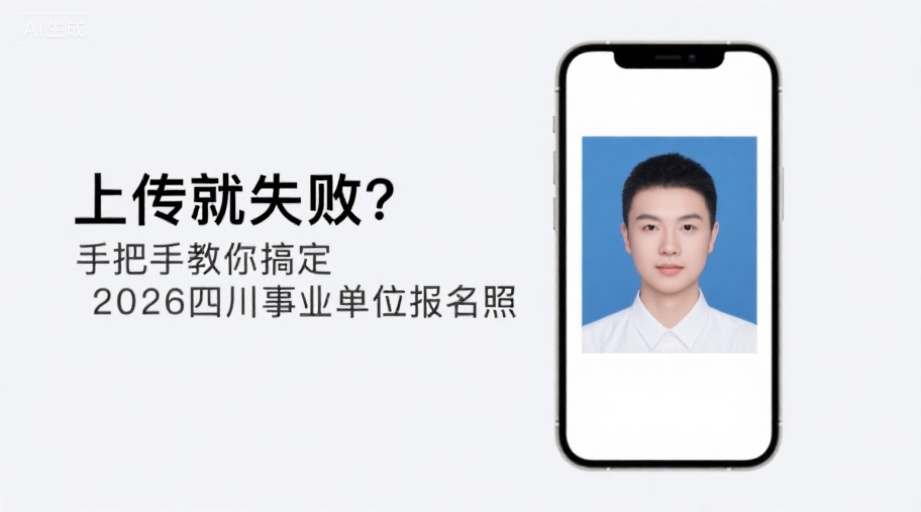 上传就失败？手把手教你搞定2026四川事业单位报名照相关示意图1