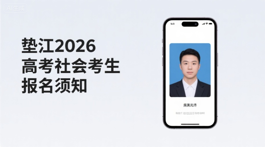 垫江高考报名照总被拒？2026社会考生必看证件照上传攻略相关示意图1