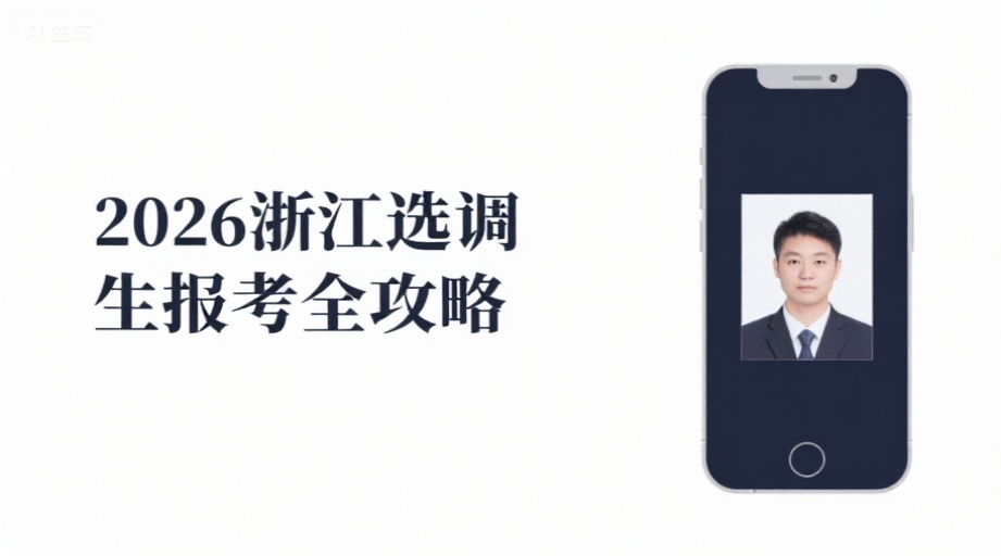 2026浙江选调生报名启动！照片审核不过？教你一键搞定相关示意图1
