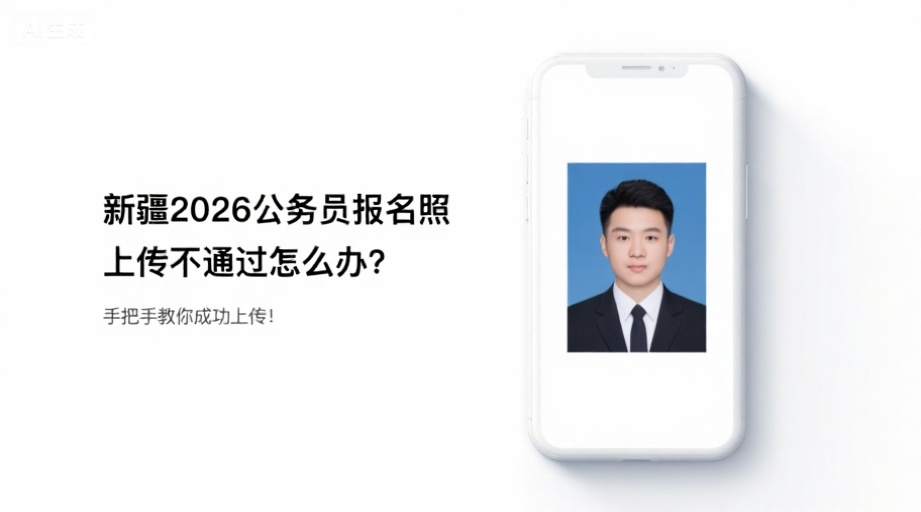 新疆2026公务员报名照上传不通过怎么办？手把手教你成功上传！相关示意图1