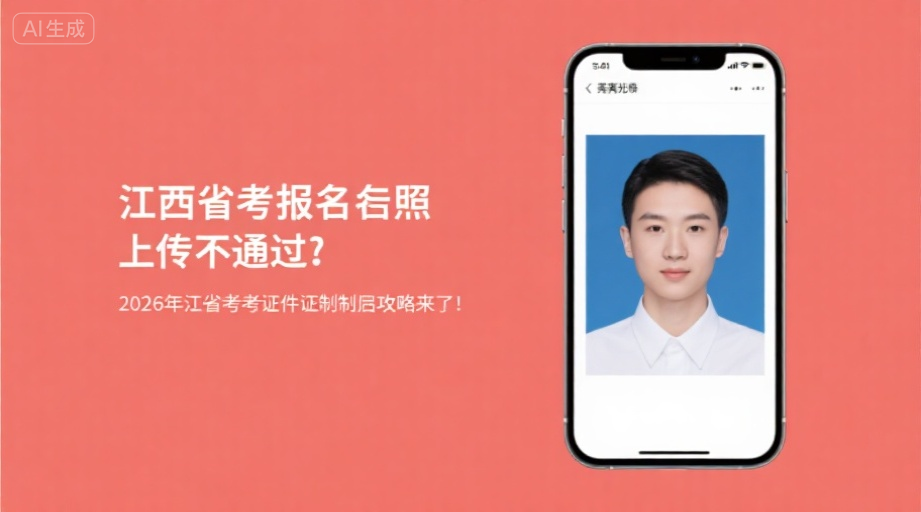江西省考报名照上传不通过？别急！2026年省考证件照制作全攻略来了！相关示意图1