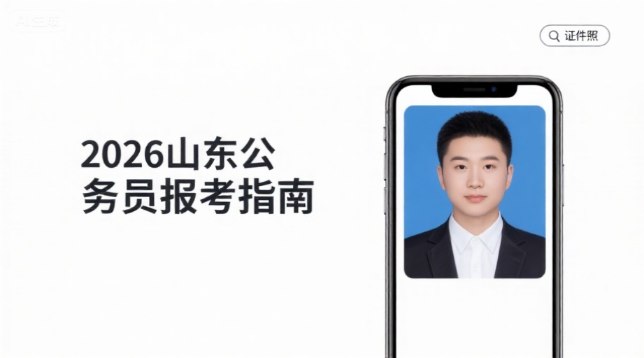2026山东省考报名照上传必过攻略！手把手教你快速生成合规证件照相关示意图1