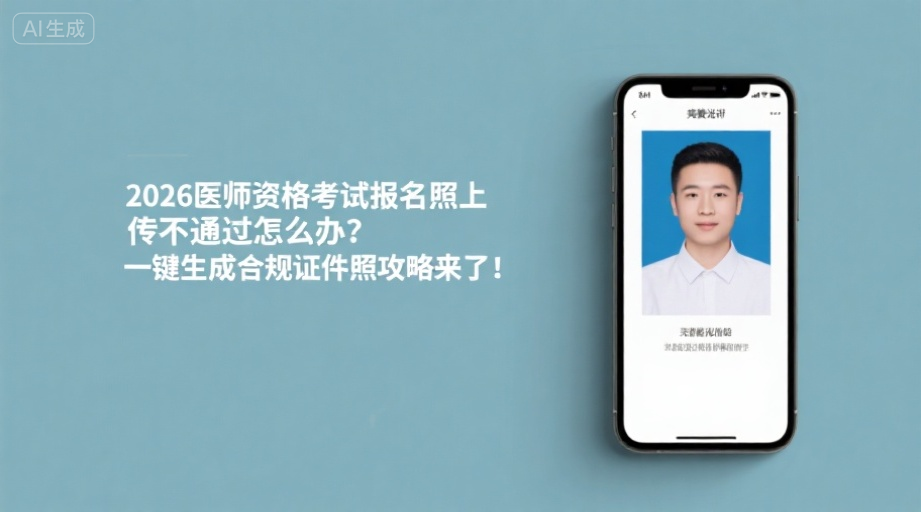 2026医师资格考试报名照上传不通过怎么办？一键生成合规证件照攻略来了！相关示意图1