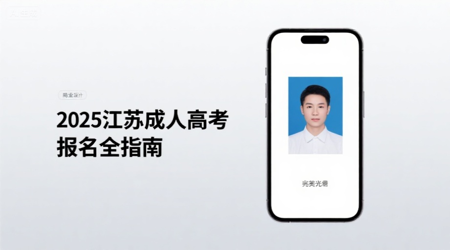 2026江苏成考报名照上传必看！手机制作+免审攻略相关示意图1