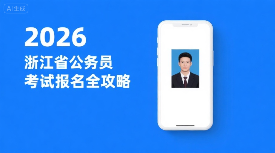 2026浙江省考报名照上传不通过？手把手教你制作合规证件照相关示意图1
