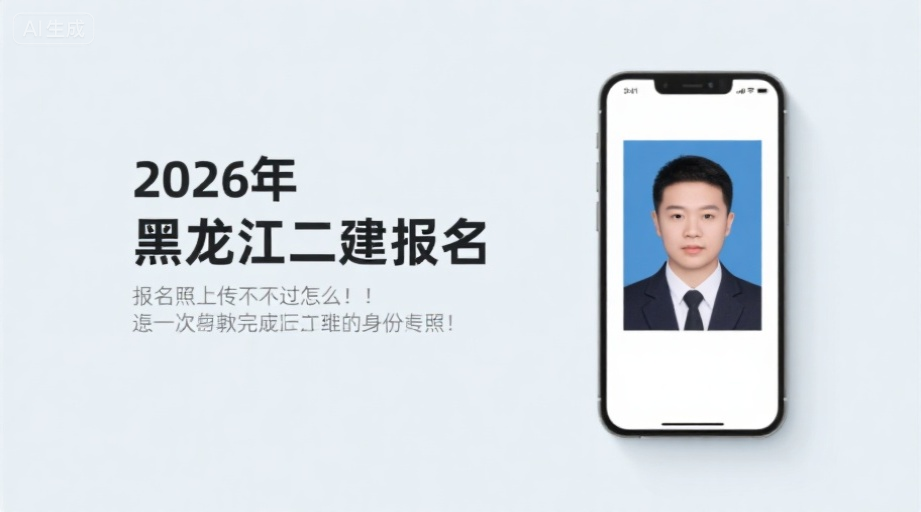 【2026年黑龙江二建报名】报名照上传不通过怎么办？一招教你搞定严苛证件照！相关示意图1