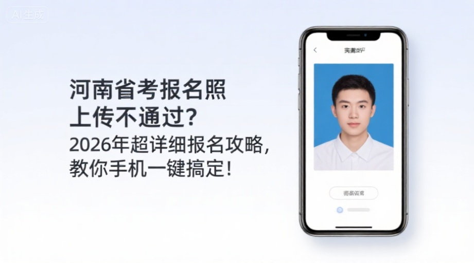 河南省考报名照上传不通过？2026年超详细报名攻略，教你手机一键搞定！相关示意图1