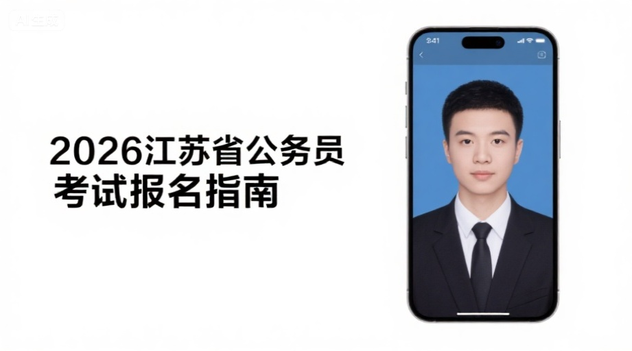 2026江苏省考报名照上传攻略｜手机快速制作审核一次过相关示意图1