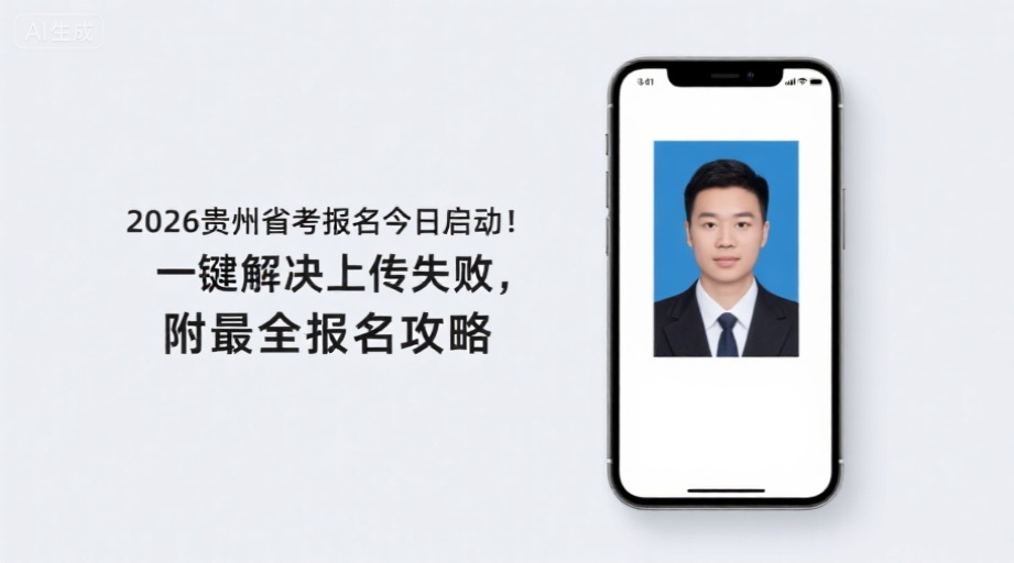 2026贵州省考报名今日启动！一键解决上传失败，附最全报名攻略相关示意图1