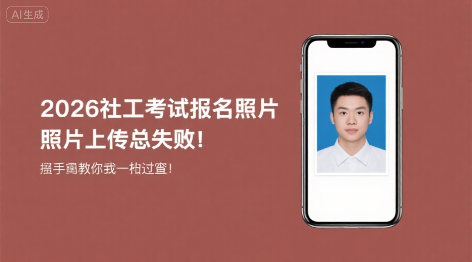 2026社工考试报名照片上传总失败？手把手教你一招过审！相关示意图1