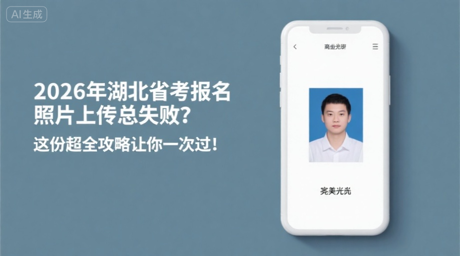 2026年湖北省考报名照片上传总失败? 这份超全攻略让你一次过!相关示意图1