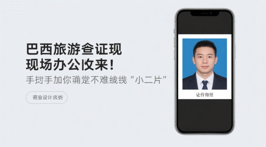 巴西旅游签证现场办公又来了！手把手教你搞定最难缠的‘小二寸’证件照相关示意图1