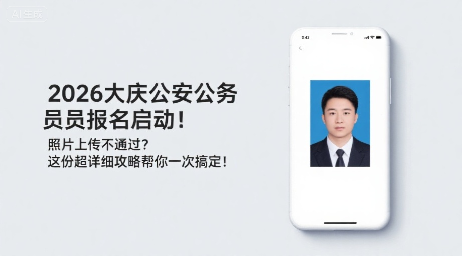 2026大庆公安公务员报名启动！照片上传不通过？这份超详细攻略帮你一次搞定！相关示意图1