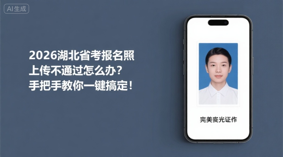 2026湖北省考报名照上传不通过怎么办？手把手教你一键搞定！相关示意图1