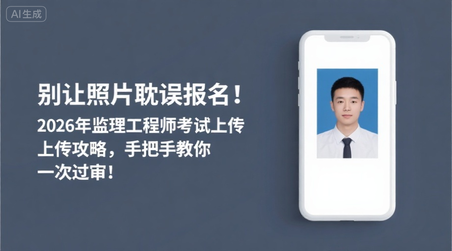 别让照片耽误报名！2026年监理工程师考试上传攻略，手把手教你一次过审！相关示意图1