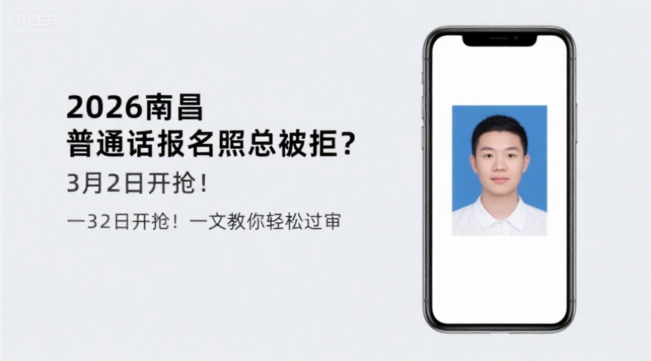 2026南昌普通话报名照总被拒？3月2日开抢！一文教你轻松过审相关示意图1
